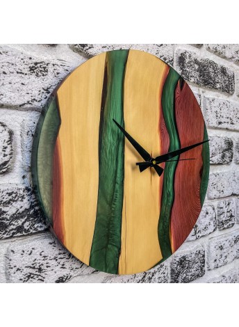 Resin Juniper Wood Wall Clock