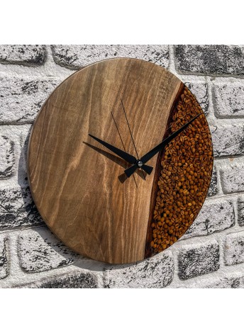 Coffee Bean Resin Wall Clock