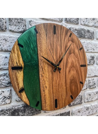 Green Epoxy and Oak Wood...