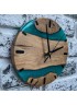 Olive Wooden Live Edge Resin Wall Clock