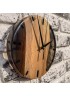 Resin Wood Wall Clock for Home Decor