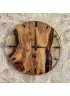 Wooden Resin Wall Clock Oak Tree Wood